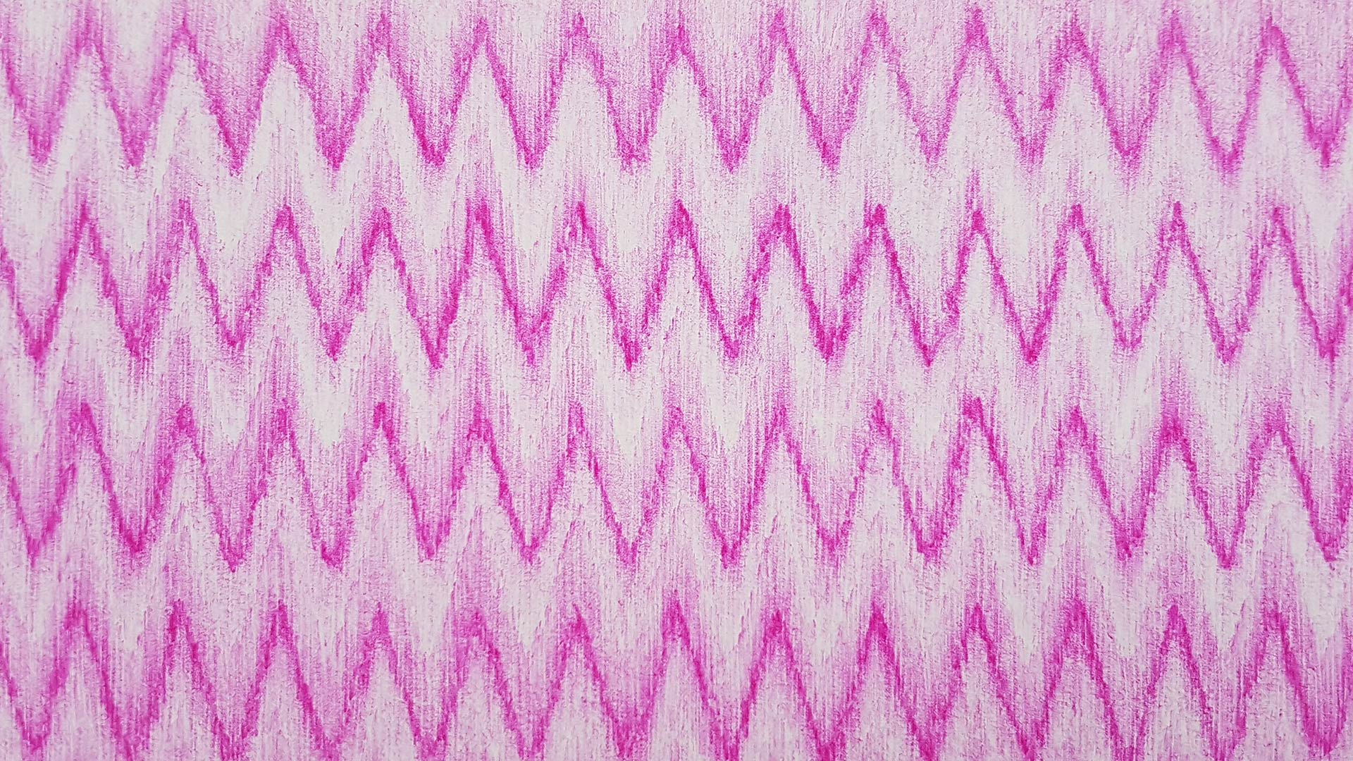Lignes, oeuvre viviane rabaud, dessin au stylo à bille rose fluo représentant une étoffe, motif triangles