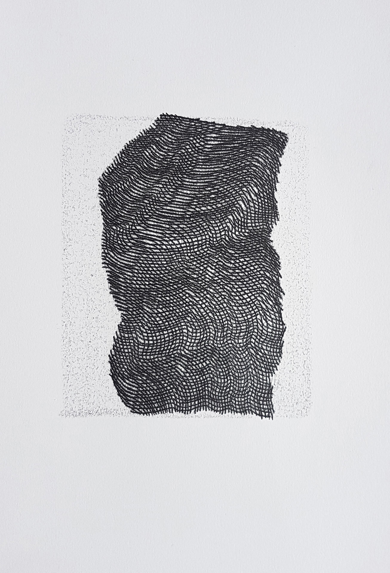 Lignes, oeuvre viviane rabaud, encre, estampe, lignes noires sur fond blanc