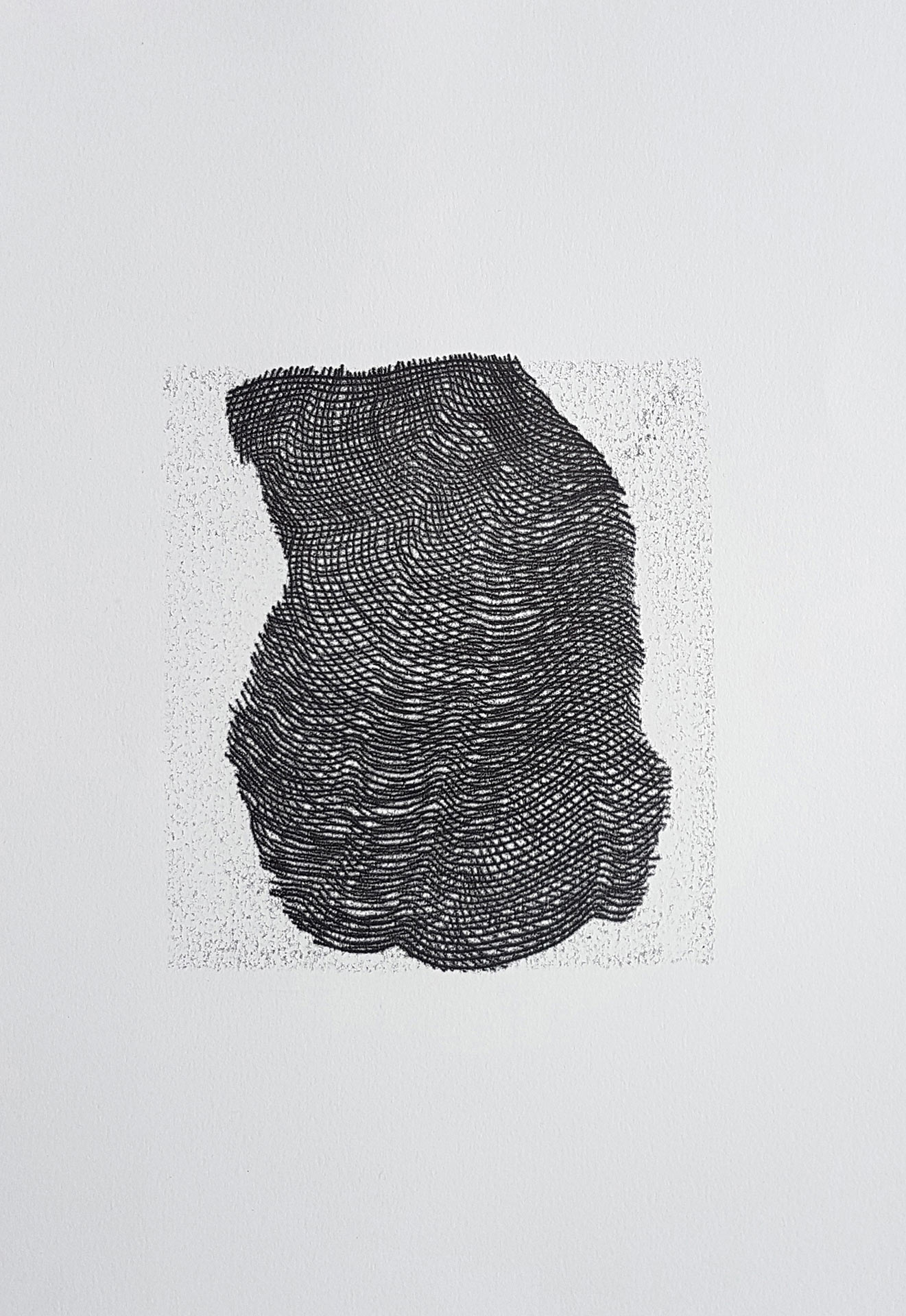 Lignes, oeuvre viviane rabaud, encre, estampe, lignes noires sur fond blanc