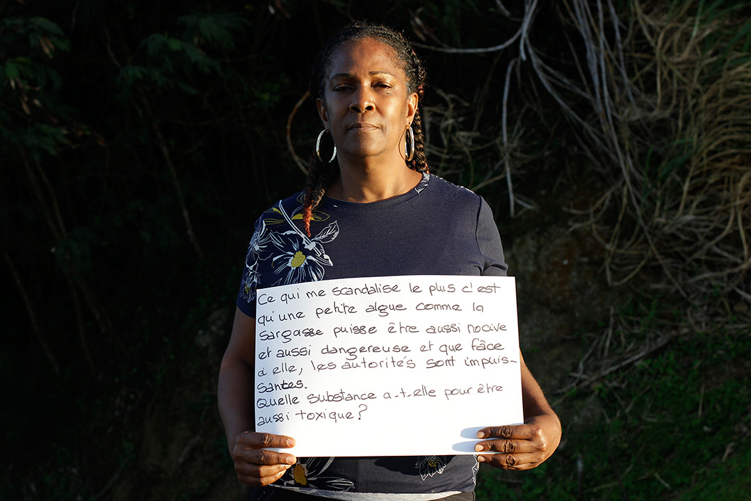 Ministère des Affaires de la Terre, Antilles, Martinique. Portrait avec témoignage. Art participatif, Viviane Rabaud