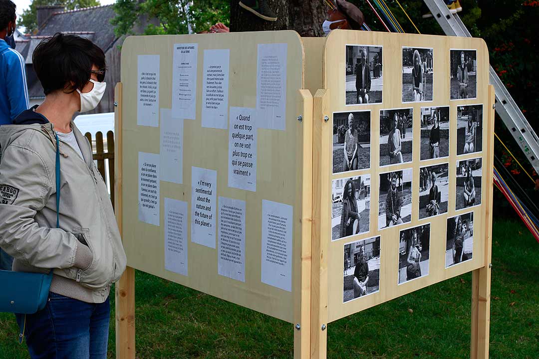 Portrait d'habitants, carhaix, viviane rabaud. vue de l'installation du BBA.